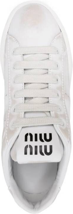 Miu Leren sneakers Wit