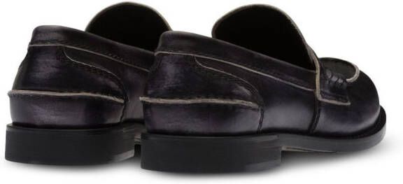 Miu Loafers met logoplakkaat Zwart