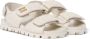 Miu Matelassé sandalen met logoplakkaat Beige - Thumbnail 2