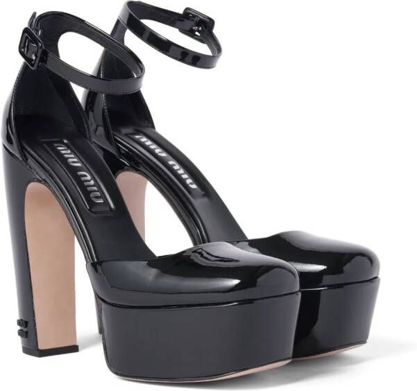 Miu Pumps met plateauzool Zwart