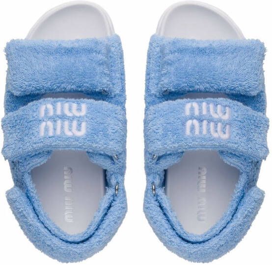 Miu Sandalen met klittenband Blauw