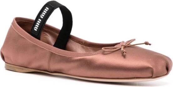 Miu satin ballerina shoes Bruin