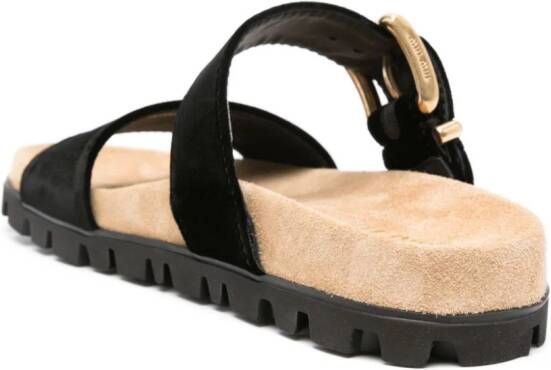 Miu Slippers met dubbele strik Zwart