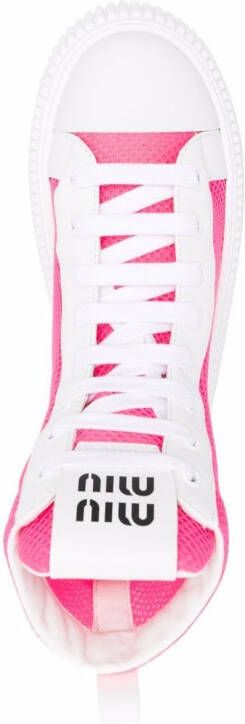 Miu Sneakers met colourblocking Roze