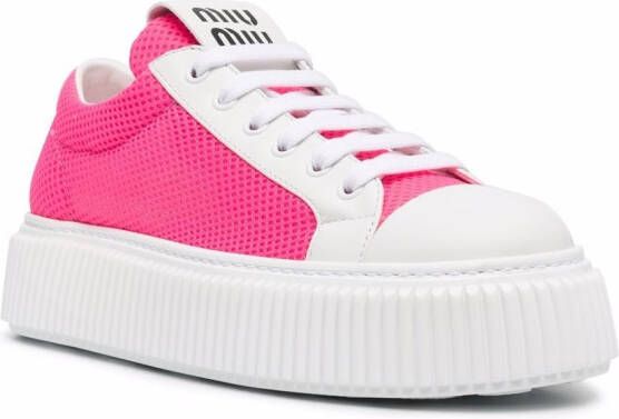 Miu Sneakers met plateauzool Roze