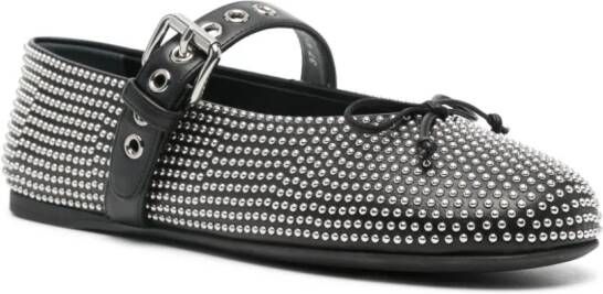 Miu Ballerina's verfraaid met studs Zwart