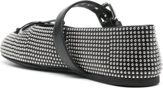 Miu Ballerina's verfraaid met studs Zwart