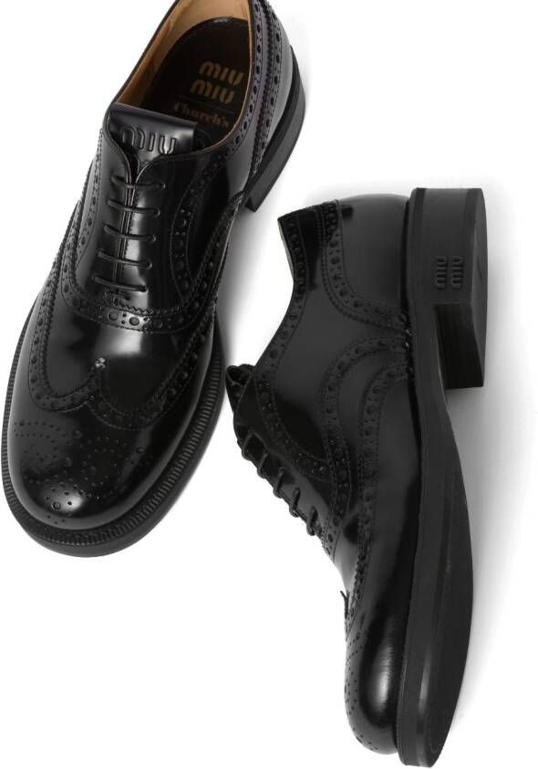 Miu x Church's Burwood leren brogues Zwart