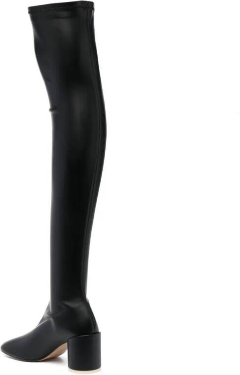 MM6 Maison Margiela Anatomic 70mm overknee laarzen Zwart