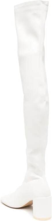 MM6 Maison Margiela Anatomic 70mm overknee laarzen Wit