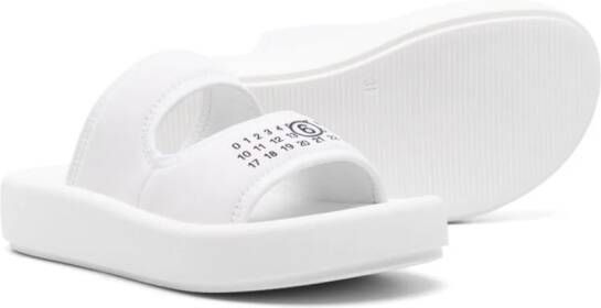 MM6 Maison Margiela Kids Slippers met nummerpatroon Wit