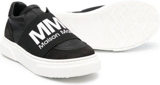 MM6 Maison Margiela Kids Sneakers met logobandje Zwart
