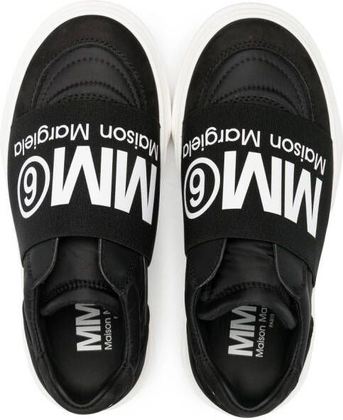 MM6 Maison Margiela Kids Sneakers met logobandje Zwart
