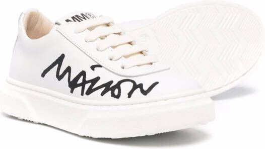 MM6 Maison Margiela Kids Sneakers met logoprint Wit
