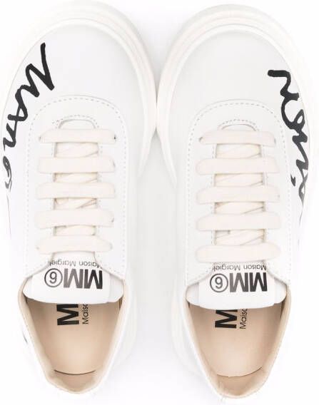 MM6 Maison Margiela Kids Sneakers met logoprint Wit