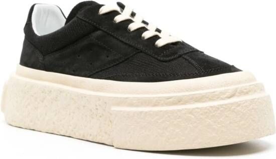 MM6 Maison Margiela Leren sneakers met patroon Zwart