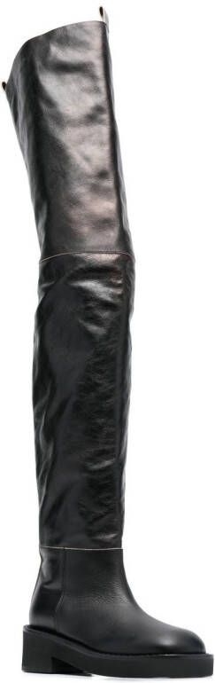 MM6 Maison Margiela Overknee laarzen Zwart