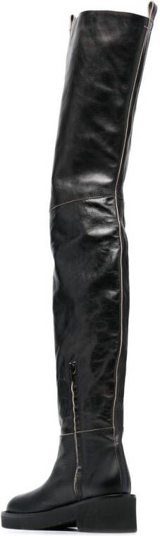 MM6 Maison Margiela Overknee laarzen Zwart