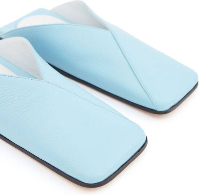 MM6 Maison Margiela Japanese leren slippers Blauw