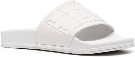 MM6 Maison Margiela Slippers met logo-reliëf Wit