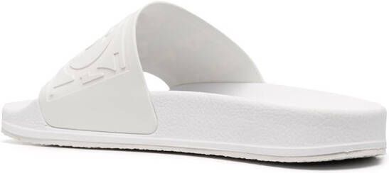 MM6 Maison Margiela Slippers met logo-reliëf Wit