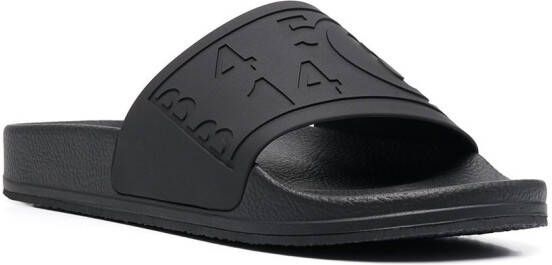 MM6 Maison Margiela Slippers met logo-reliëf Zwart