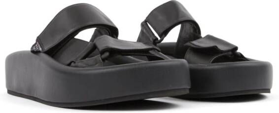 MM6 Maison Margiela Webbing leren sandalen Zwart