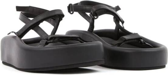 MM6 Maison Margiela Webbing leren sandalen Zwart