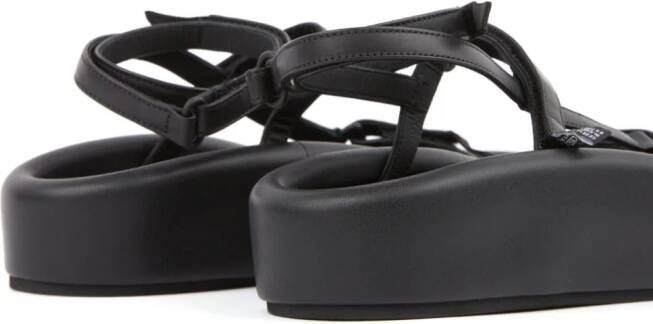 MM6 Maison Margiela Webbing leren sandalen Zwart