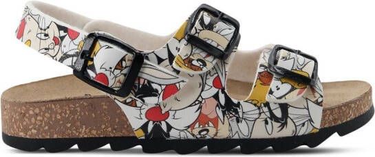 Moa Kids Looney Tunes sandalen met print Wit