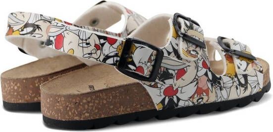 Moa Kids Looney Tunes sandalen met print Wit