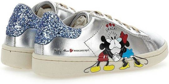 Moa Kids Mickey + Minnie sneakers met glitter Zilver