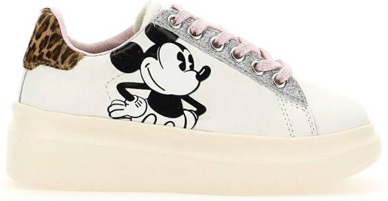 Moa Kids Mickey sneakers met plateauzool Wit