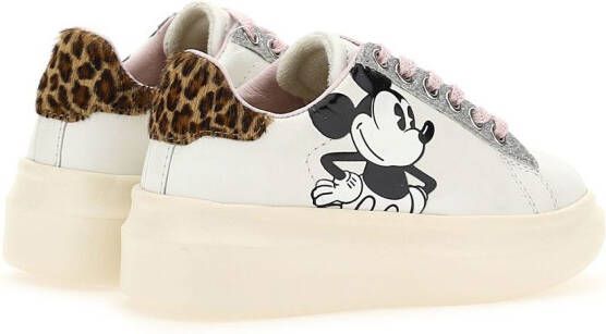 Moa Kids Mickey sneakers met plateauzool Wit