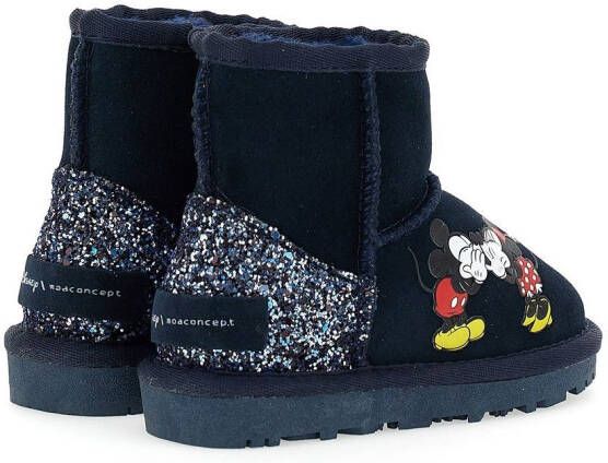 Moa Kids x Disney Mickey + Minnie enkellaarzen Blauw