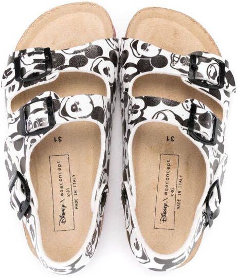 Moa Kids x Disney sandalen met Mickey Mouse print Wit