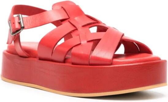 Moma Arizona leren sandalen Rood