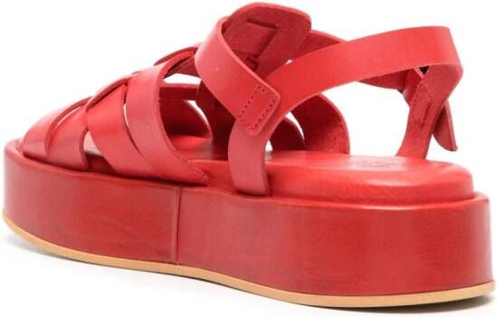 Moma Arizona leren sandalen Rood