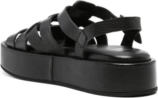 Moma Arizona leren sandalen Zwart