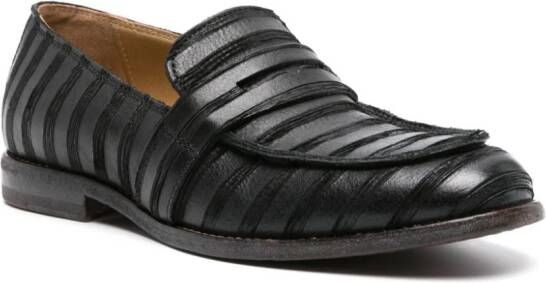 Moma Denver leren loafers Zwart