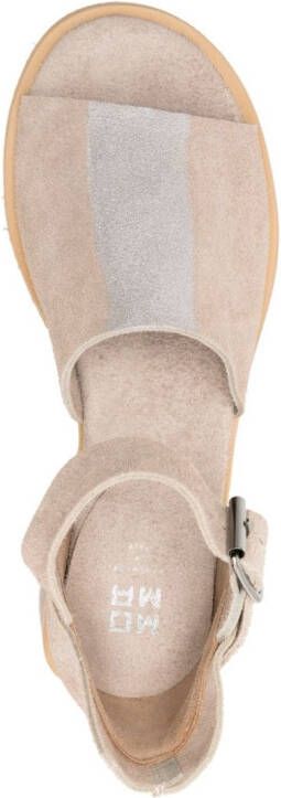 Moma Grinzato suède sandalen Beige