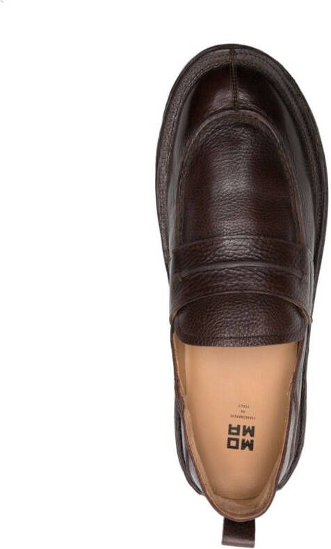 Moma Loafers van bewerkt leer Bruin