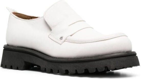 Moma Leren loafers Wit