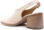 Moma Slingback sandalen met vierkante neus Beige - Thumbnail 3