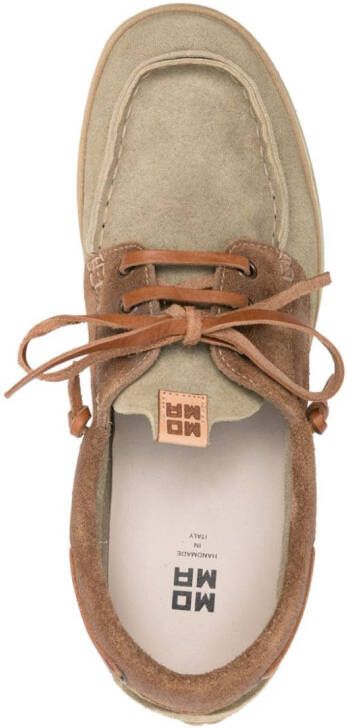 Moma Suède bootschoenen met logo-patch Beige