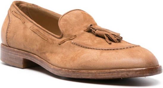 Moma Suède loafers met kwastje Bruin