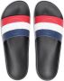 Moncler Basile gestreepte slippers Blauw - Thumbnail 4