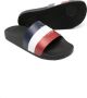 Moncler Enfant Basile slippers met logo-reliëf Zwart - Thumbnail 2