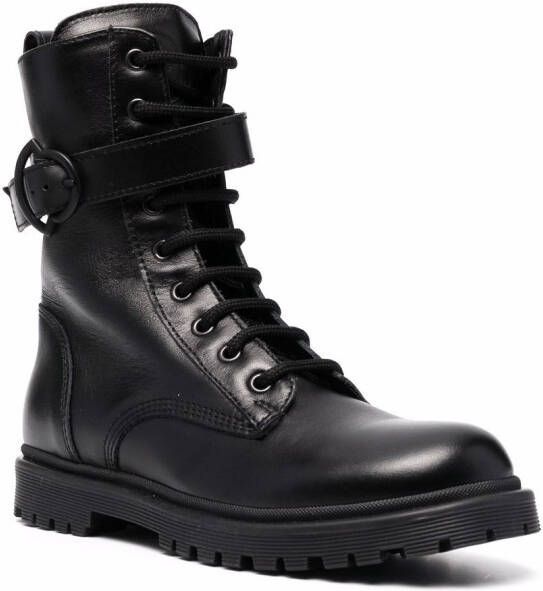 Moncler Enfant Carinne combat boots Zwart
