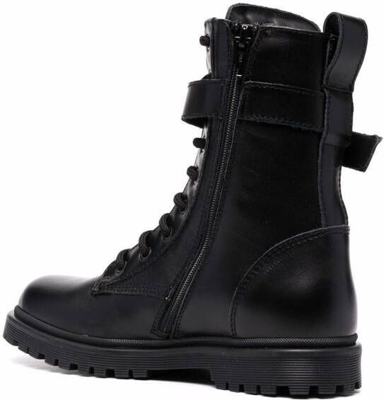 Moncler Enfant Carinne combat boots Zwart